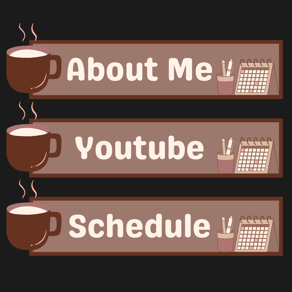[FREE] Coffee Lover Twitch Panels