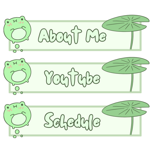 [FREE] Cute Frog Twitch Panels